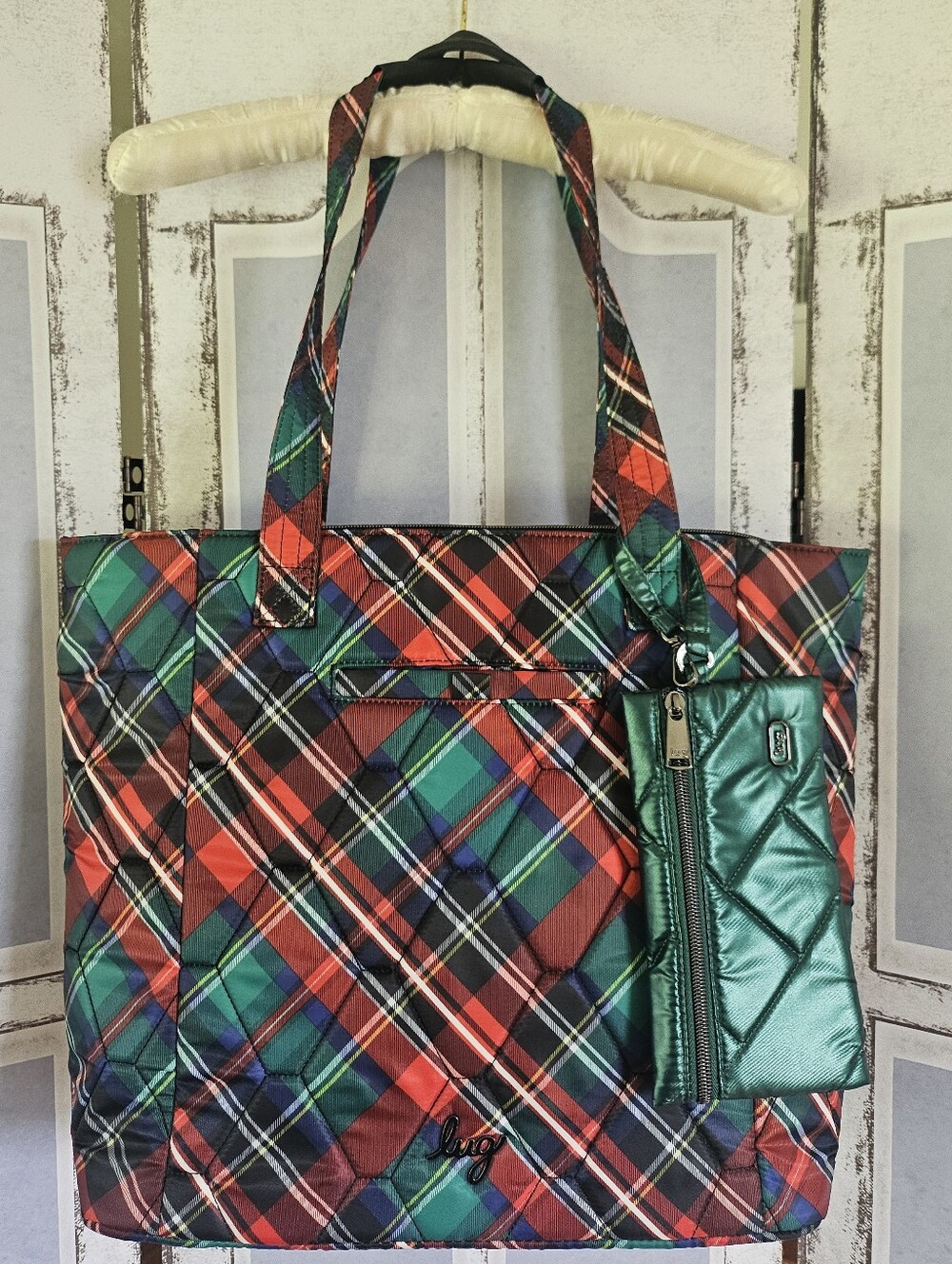 NWOT Lug Two Step Tote In Tartan Plaid, Popular Sold-out Print! - Picture 8 of 8